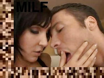 Milf in slutty dress has anal sex