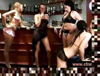 cfnm handjob in a bar