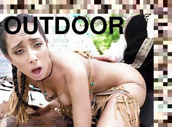 Amazing outdoors porn video with natural tits Latina Kiarra Nova Hoe