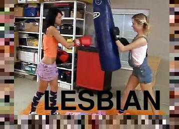 Two teens get dirty and have lesbian sex