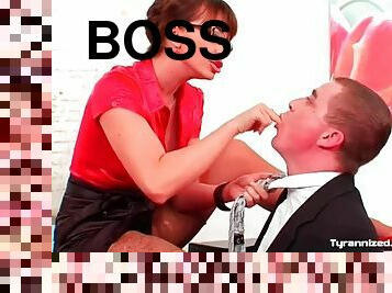 His boss dominates him in the office