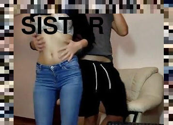 Step brother finds her sister alone at home