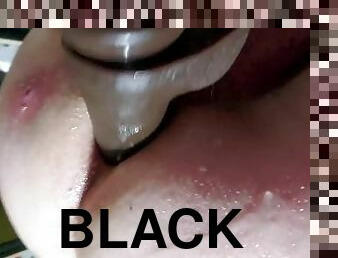 Anal Dildo 8" black in my ass