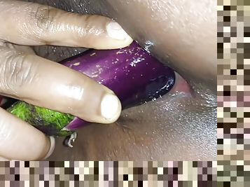 Fat Indian Bhabi Having Sex With Eggplant