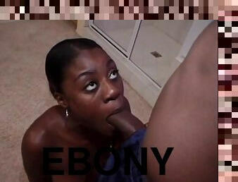 Thickalicious ebony chick sucks BBC and gets it in her twat