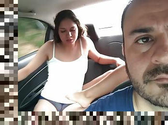 Fucking Horny College Couple On A Public Uber Trip