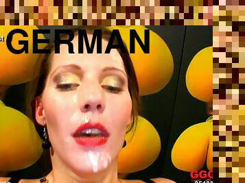 German gangbang where every chick gets showered with hot cum