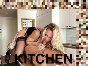 Squirt For Lunch - Angie Lynx Fucked In The Kitchen