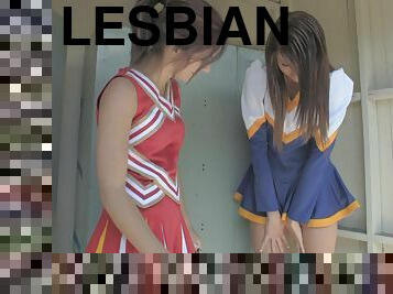 Lesbian cheerleaders get together and show their spirit for the pussy