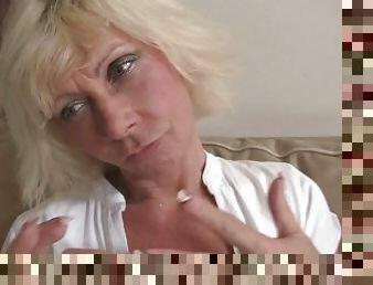 bestemor, gammel, eldre, blowjob, besta, milf, hardcore, mamma, trekant, blond