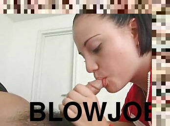 Brandi Belle gives a blowjob and teases