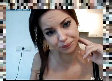 Hot cam girl masturbates  on webcam