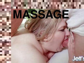 SSBBW Martini Margo Sucks Masseur's Dick as He Massages Her Juicy Ass