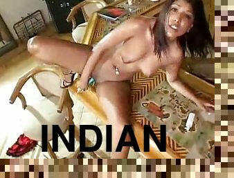 Sexy solo Indian girl with a dildo