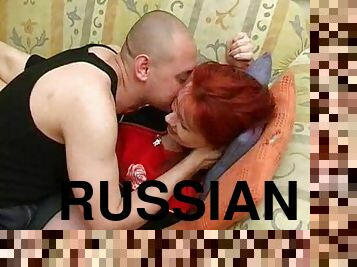 Sultry redhead is Russian and fucking hard