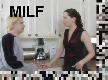 Alexandra Belle is a horny MILF fucked in a kitchen