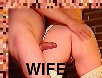 Fiste wife cums then he cums on her titis