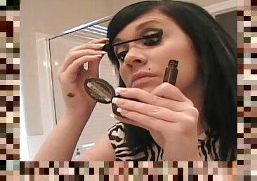 Beautiful Andi Crush does her makeup