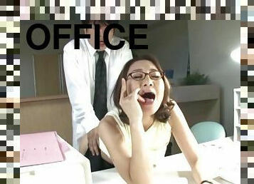 Quickie fucking in the office with horny Japanese MILF Misuzu Sayuki