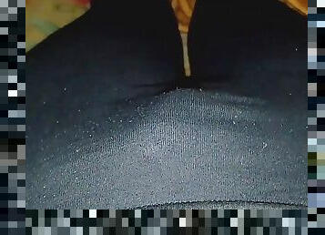 Black leggings mastrubation 