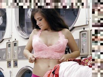 Nice ass Annika throbbed hardcore doggystyle in laundry room