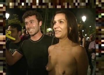 Princess Donna, James Deen And Samia Duarte In Spanish Slim Whore Screwed In Public