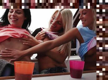 Vanda hooks up with insatiable lesbians on a yacht
