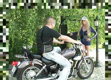 Young Biker MILF Fucks Biker boyfriend