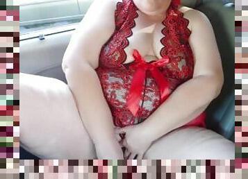 Horny Juicy Wet Pussy Girl Masturbating In Car (Dildo Fuck While In Taxi) (Public Masturbation) POV