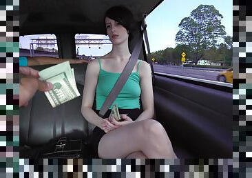 Wild fucking in back of the van with short hair amateur Alex Harper