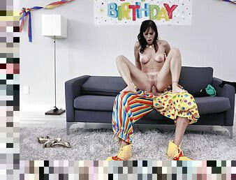 Birthday celebration with Alana Cruise includes a kinky clown fuck