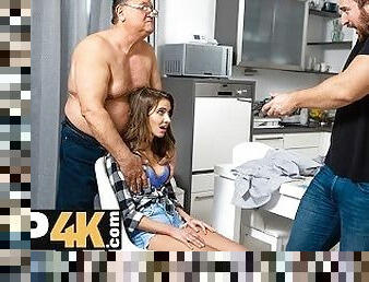 DADDY4K. He Pressed Wrong Button and Daddy Fucked His Girlfriend