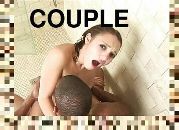 Interracial dicking in the shower with horny Khloe Kush - HD