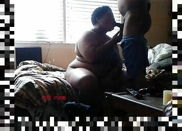 Black BBW gets dicked hard in his room