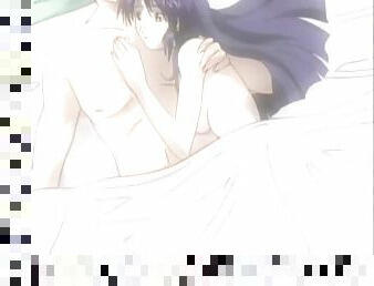 Hentai cartoon romantic couple enjoying hardcore sex