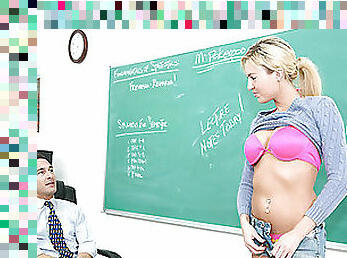 Blonde Student Gets Fucked By Her Teacher In Classroom.
