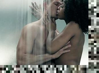 Hot Hard Interracial Sex in the Shower with Ebony Misty Stone