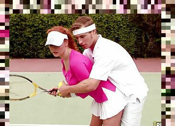 Tennis Practice Sex With The Hot Redhead Audrey Hollander