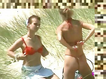 masturbarsi, pubblici, amatoriali, lesbiche, giovanissime, videocamera, spiaggia, voyeur, bionde