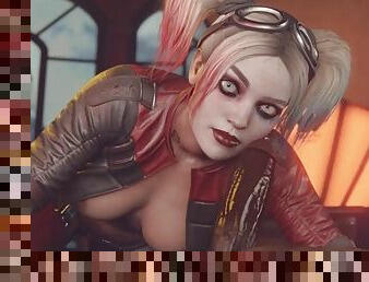 Harley Quinn: red, white and black