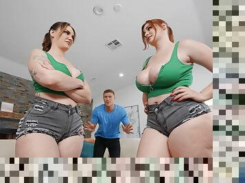 Beautiful chubby MILFs horny sex video