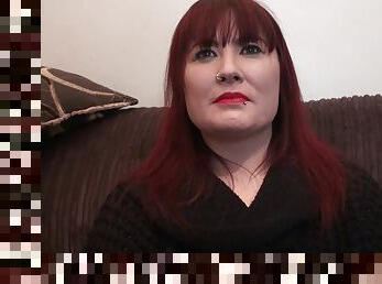 Chubby mature redhead in bodystockings is a dick loving slut