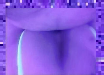 Bbw roped up in blacklight