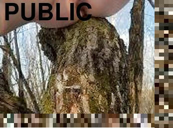 extrême, pisser, public, chatte-pussy, giclée, amateur, anal, culotte, solo, forêt