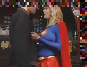 Supergirl has big tits and takes his cock