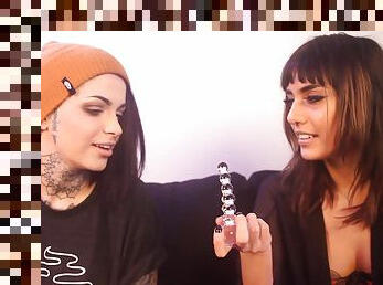 Tattooed emo lesbian couple Janice Griffith and Leigh Raven