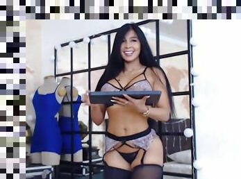 Holly Garcia is a smoking hot Latina with long hair, huge boobs and a beautiful ass.