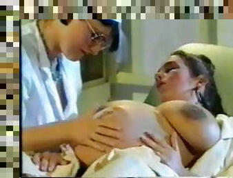 Preggo threesome in the doctor's office