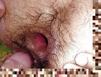 fried a young hairy ass on cum !