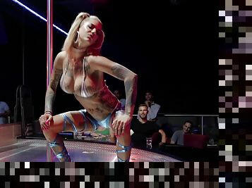 Naughty Bonnie Rotten likes to moan while a young guy bangs her